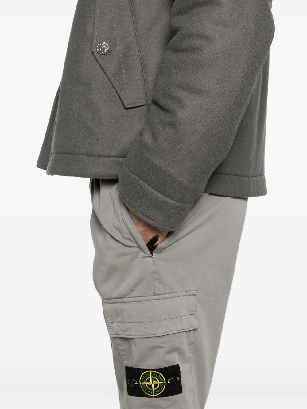 Stone Island Cargo broek met elastische tailleband Grijs