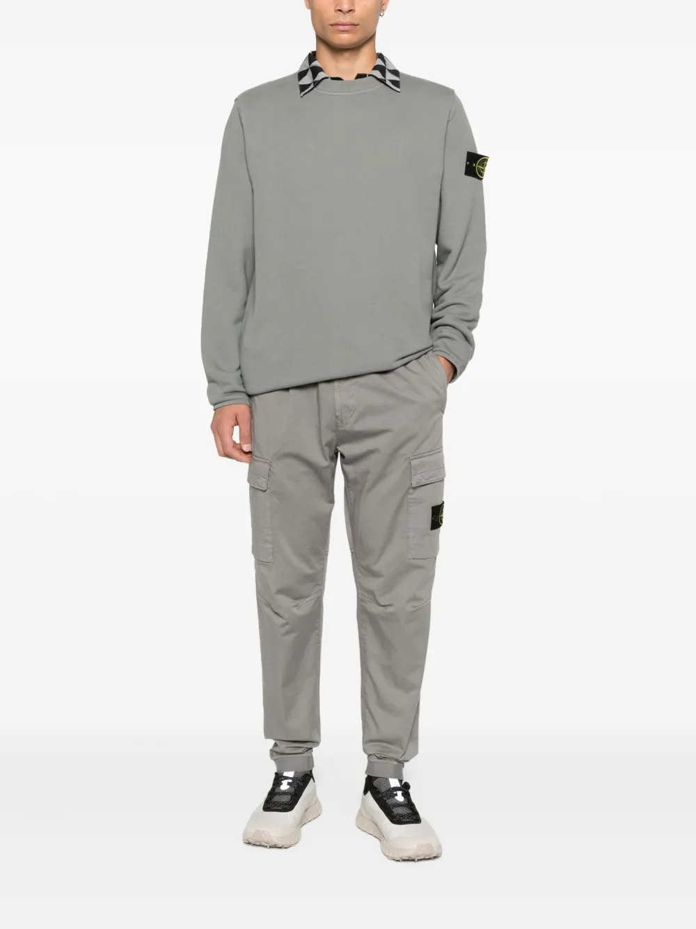 Stone Island Cargo broek met elastische tailleband - Grijs