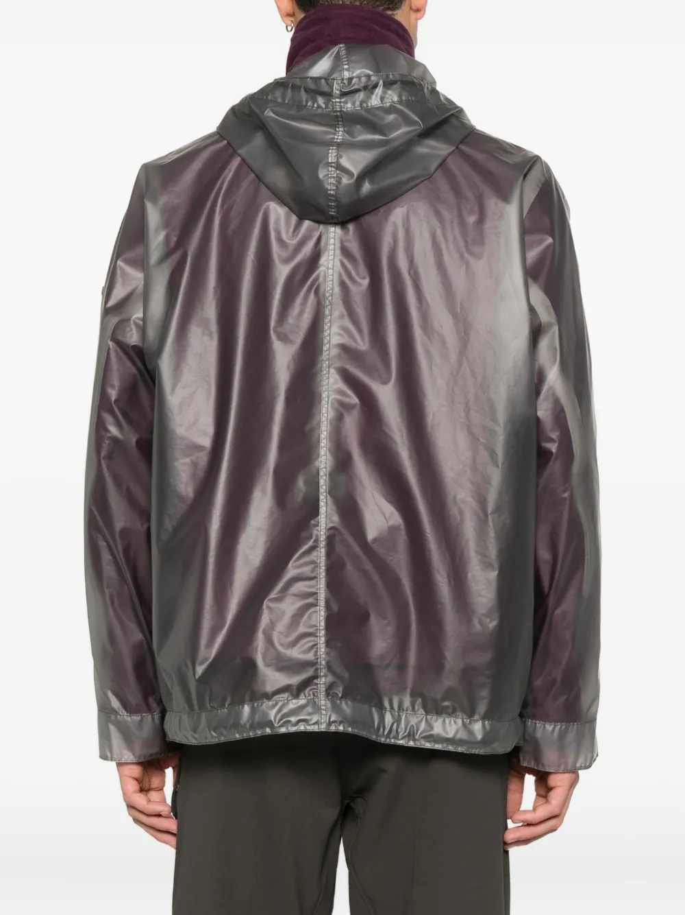 Stone Island Doorzichtig gelaagd jack Grijs