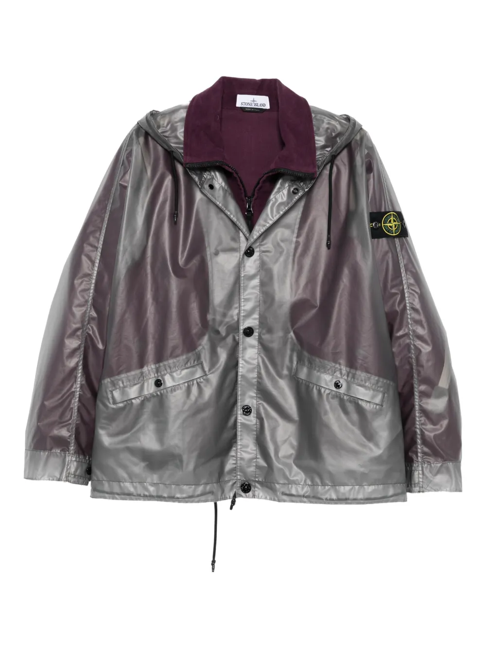 Stone Island chamarra transparente a capas | gris | Image 1