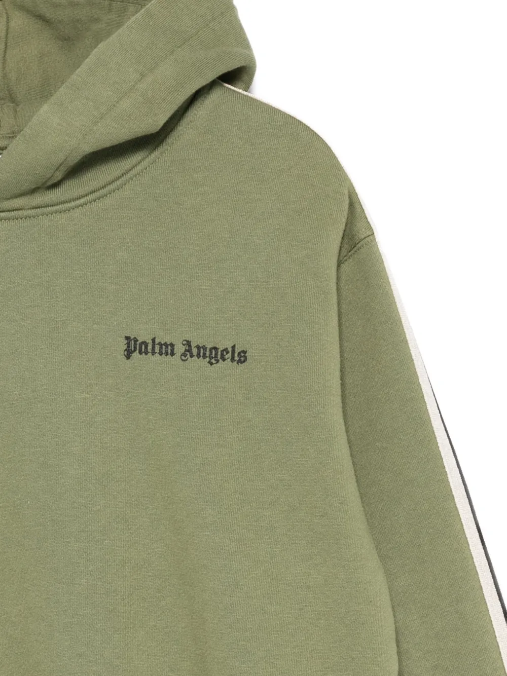 Palm Angels Kids stripe-detail hoodie Groen
