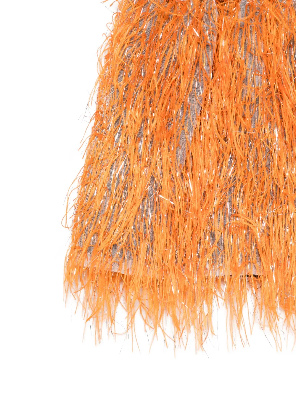 Douuod Kids all-over fringed skirt Grijs