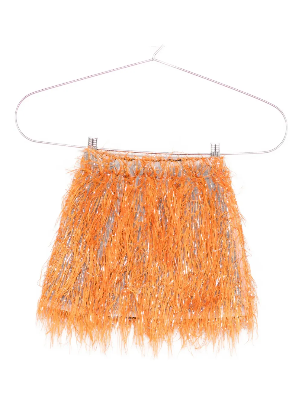 Douuod Kids all-over fringed skirt Grijs