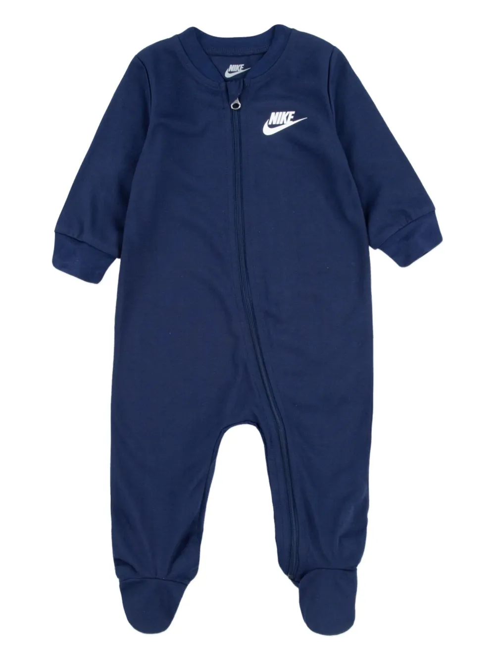 Nike Kids Twee rompers met logodetail en rits Blauw