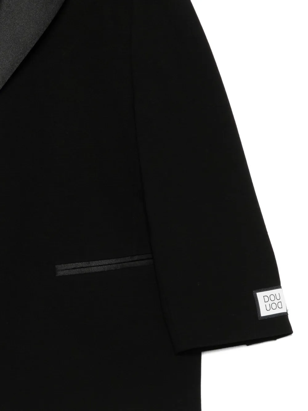 Douuod Kids notch-lapel three-button blazer Zwart