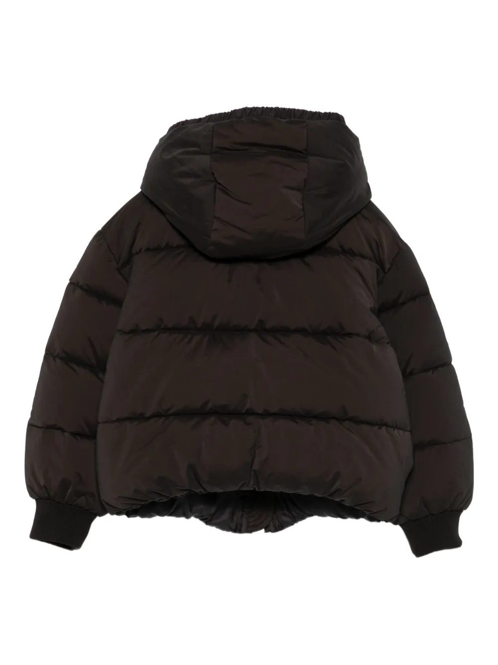 Monnalisa hooded quilted jacket Zwart