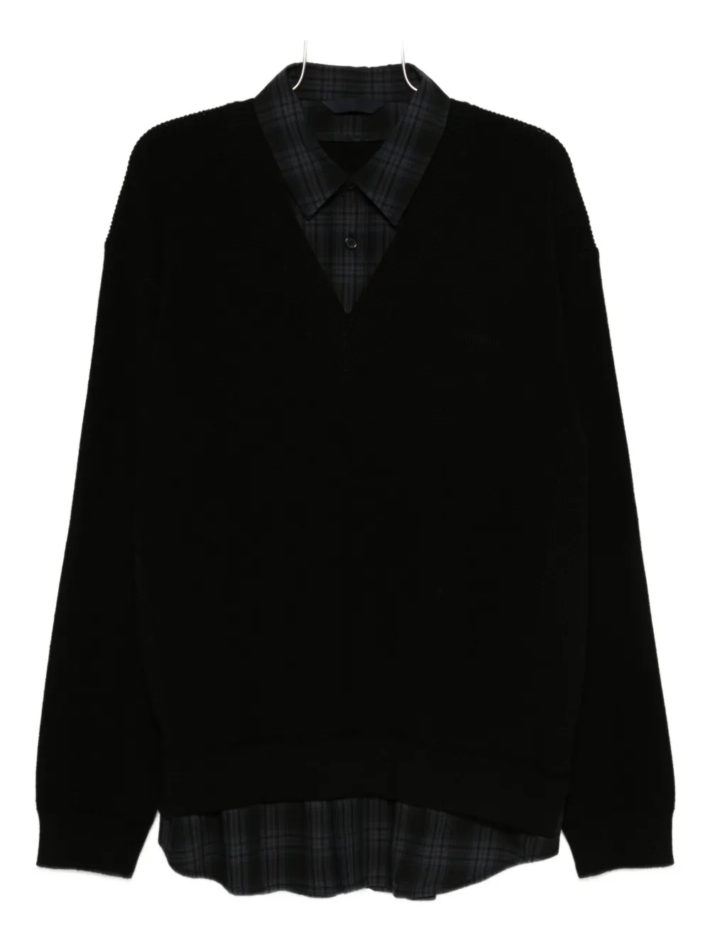 Juun.J layered sweater Zwart