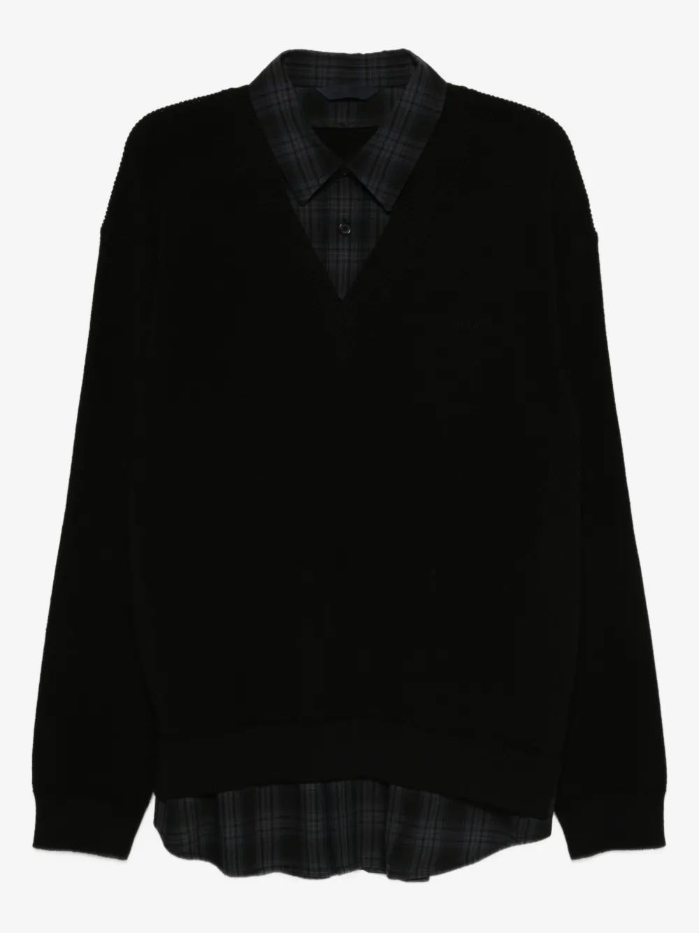 Juun.J suéter a capas | negro | Image 1