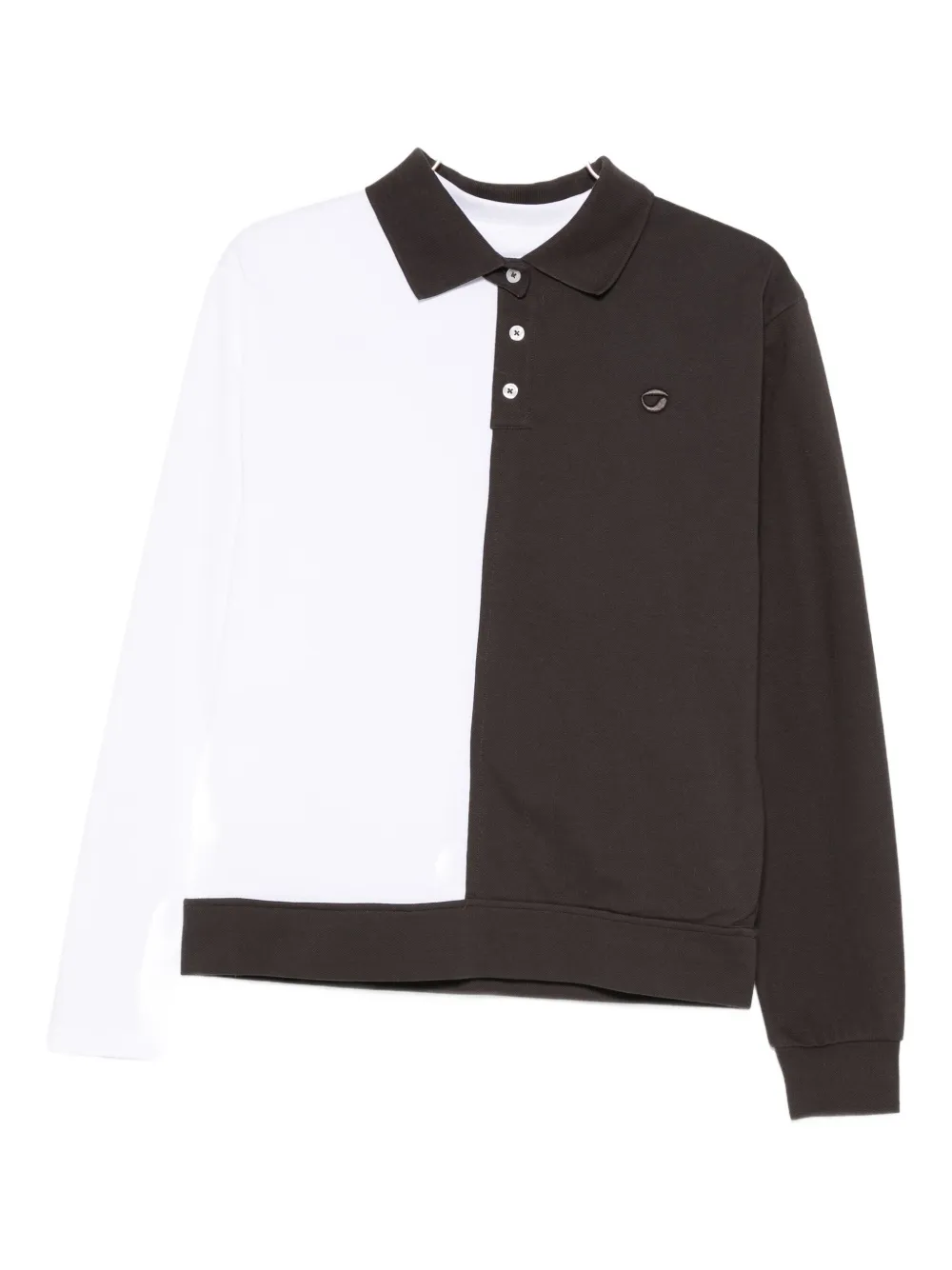 Coperni Trompe L'oeil Demi Polo Shirt In Multi