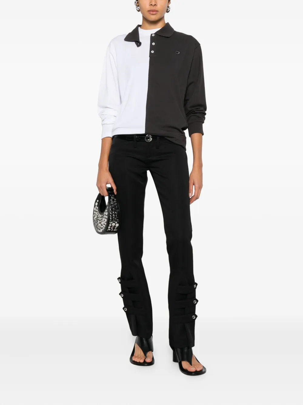 Coperni Trompe L'Oeil Demi polo shirt - Wit