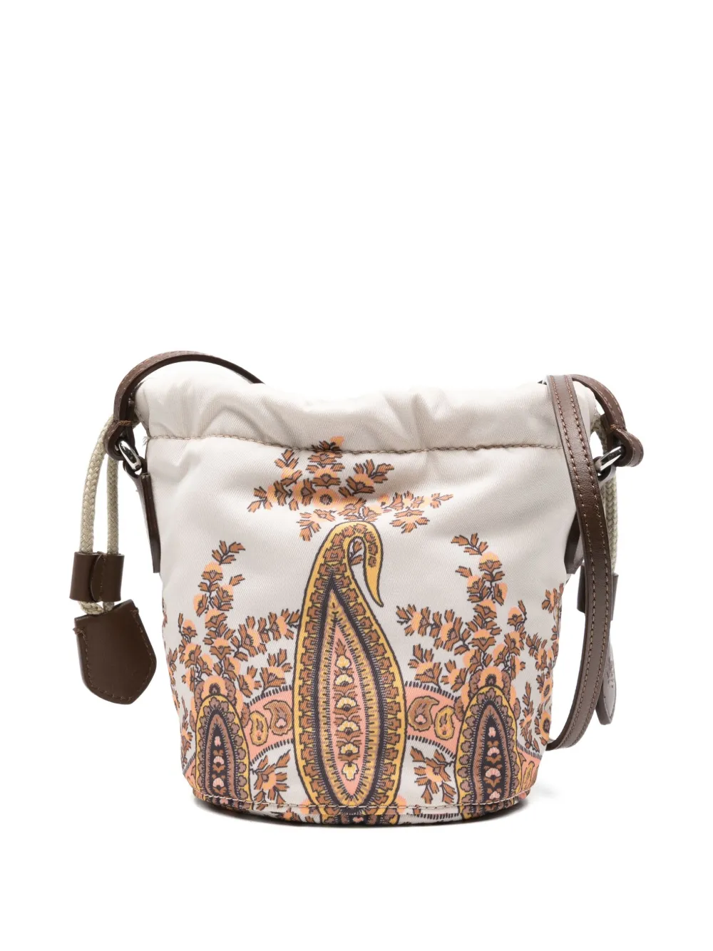 ETRO KIDS paisley-print drawstring shoulder bag Beige