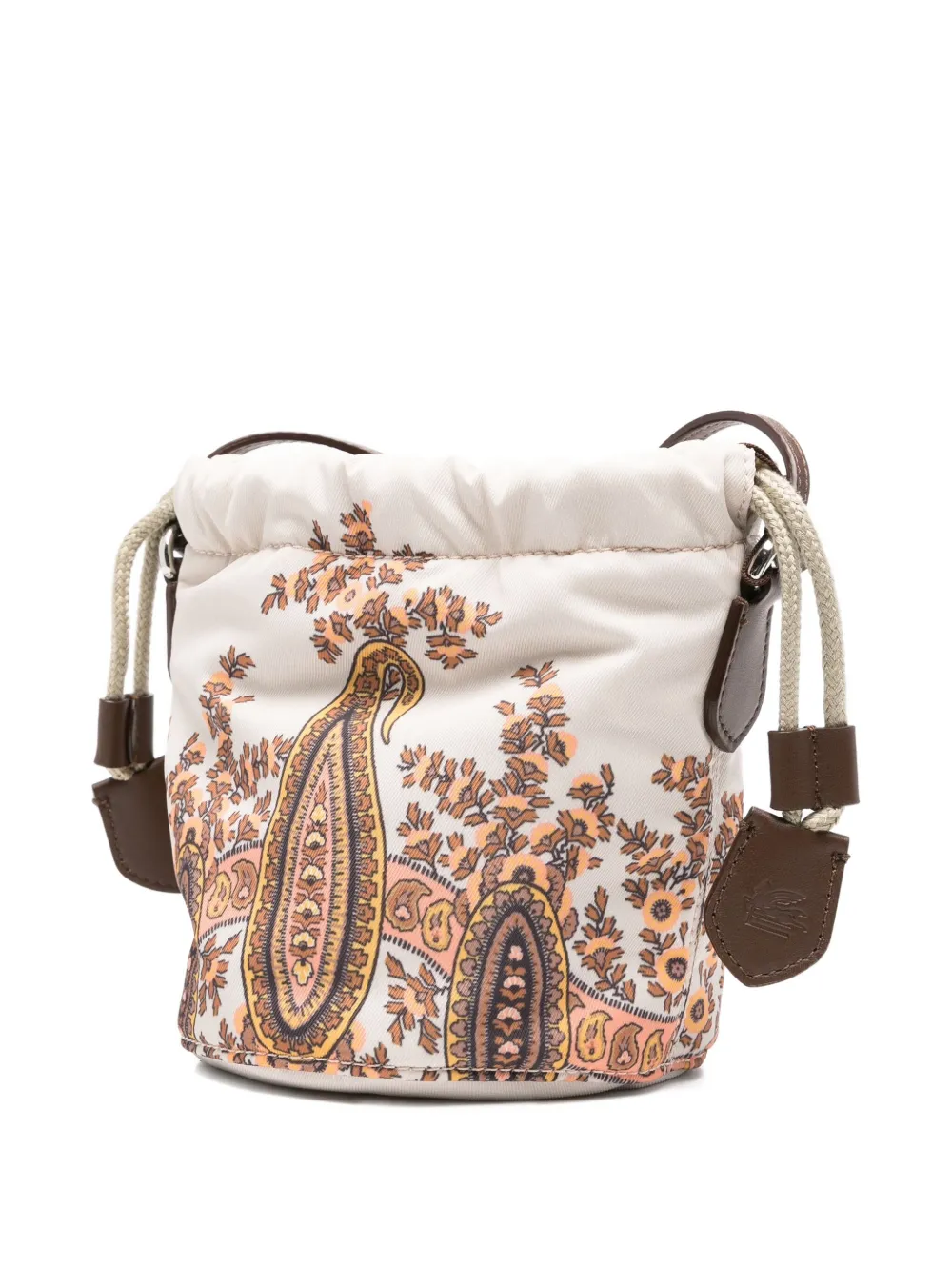 ETRO KIDS paisley-print drawstring shoulder bag Beige