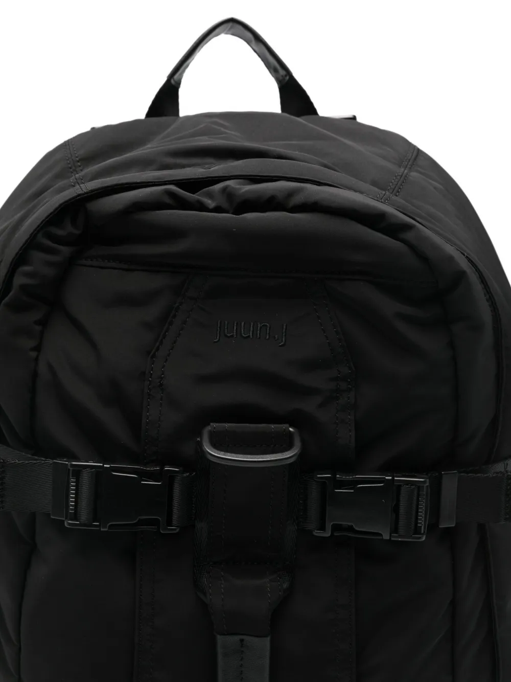 Juun.J buckle-fastening strap backpack Zwart
