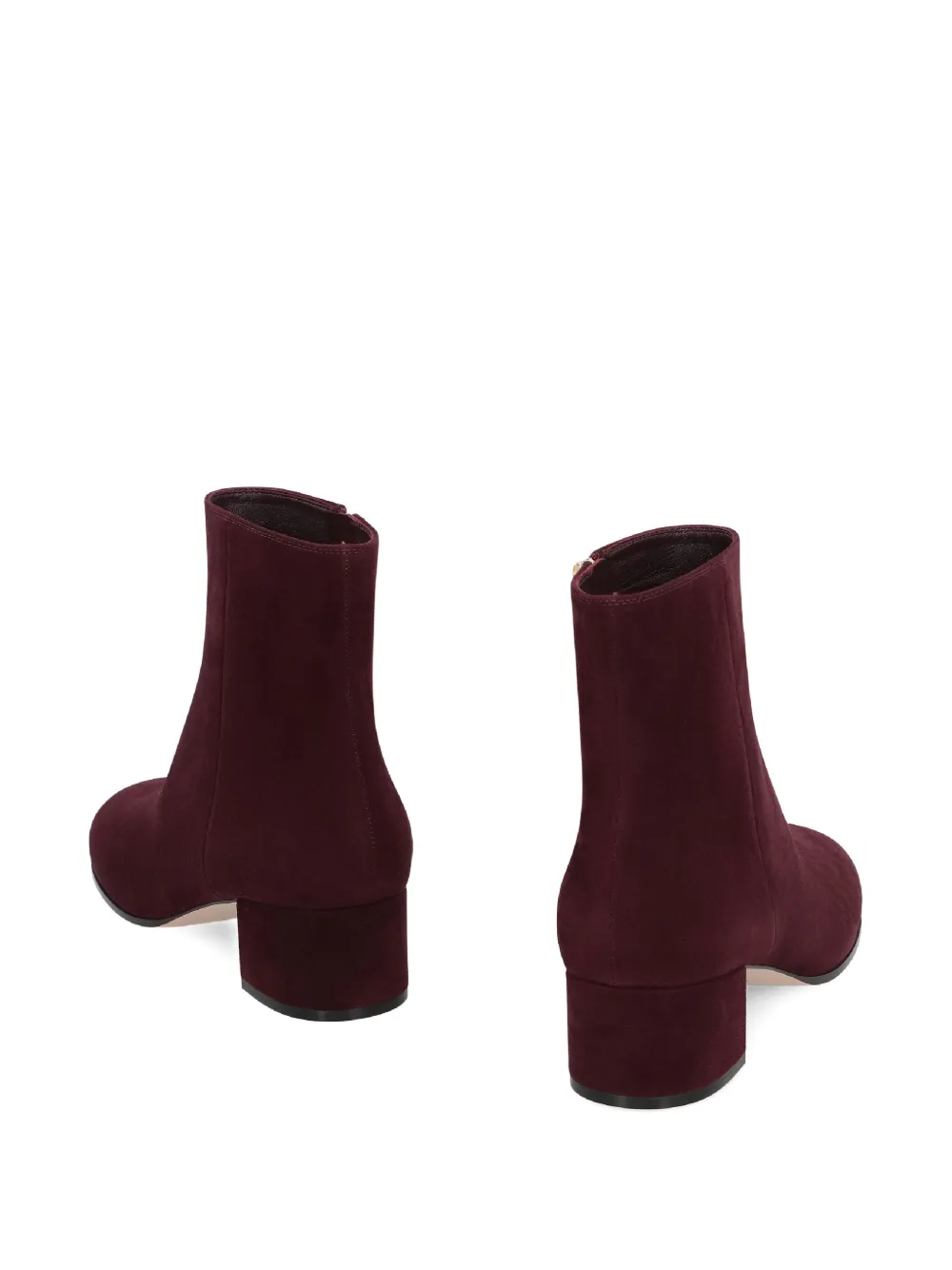 Gianvito Rossi 70mm Joelle suede block-heel ankle boots Rood