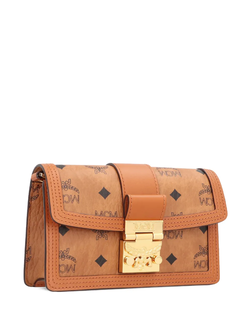 MCM Tracy monogram clutch Bruin