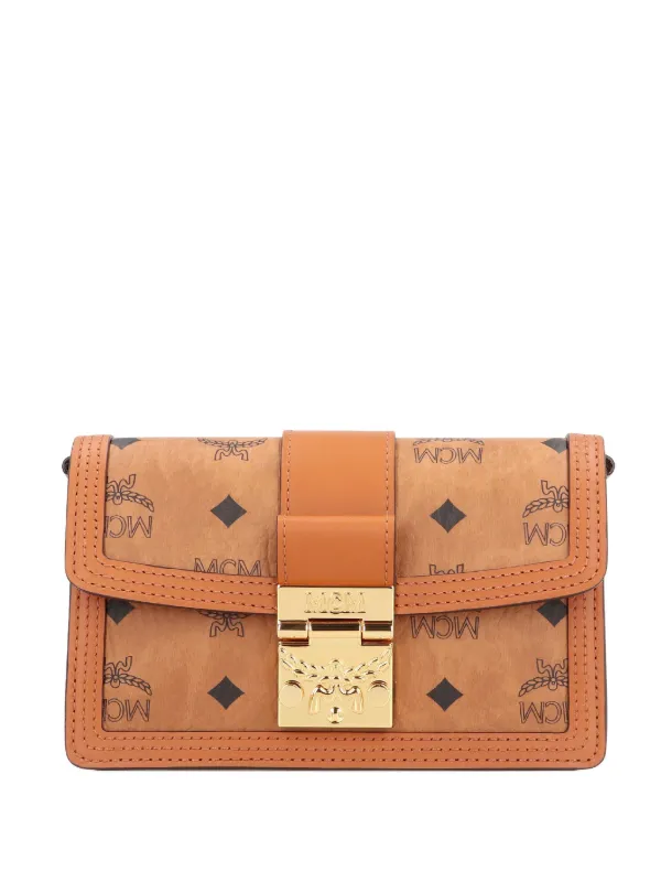 MCM Tracy モノグラム クラッチバッグ | ブラウン | FARFETCH JP