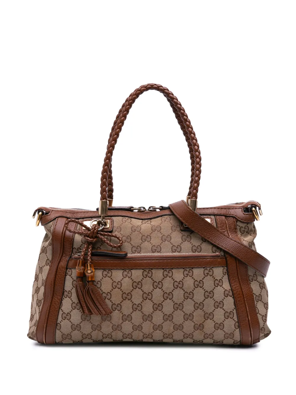 Gucci Pre-Owned 2016-2025 GGキャンバス ベラ サッチェルバッグ - ブラウン Gucci Pre-Owned 2016-2025 GGキャンバス ベラ サッチェルバッグ - ブラウン
