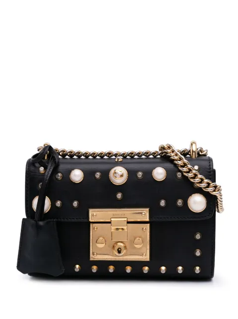 Gucci Pre-Owned 2016-2025 Small Pearl Studded Leather Padlock crossbody bag