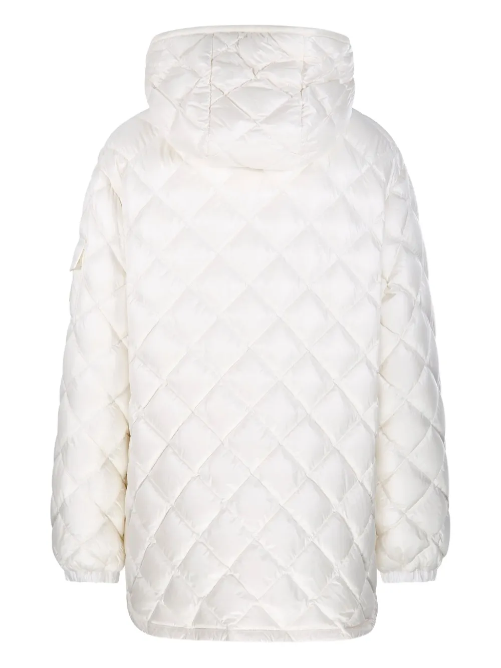 Moncler quilted hooded coat Wit