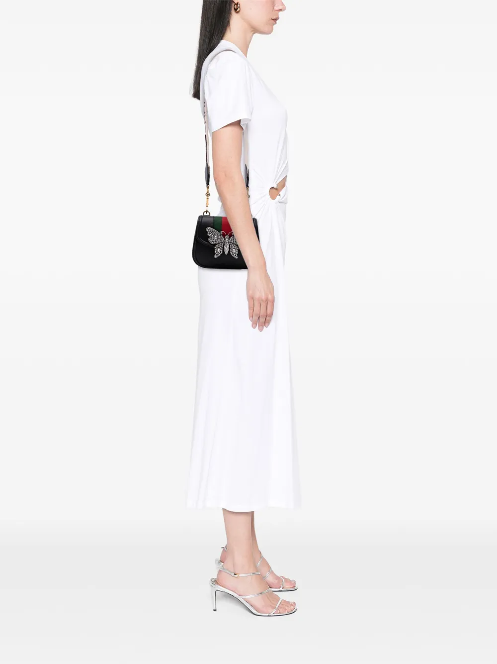 Gucci Pre-Owned 2016-2025 Small Leather Linea Totem Crystal Butterfly crossbody bag | Pre-Owned | Image 2