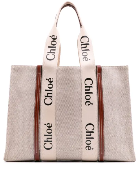 Chloé Pre-Owned 2021 Large Woody Canvas tote bag