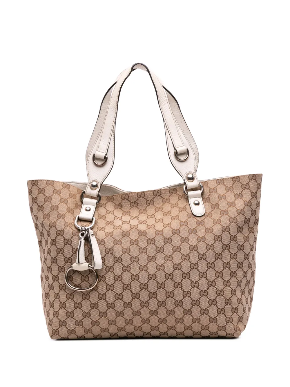 Gucci Pre-Owned 2016-2025 ミディアム GGキャンバス アイコン ビット ハンドバッグ - ブラウン Gucci Pre-Owned 2016-2025 ミディアム GGキャンバス アイコン ビット ハンドバッグ - ブラウン