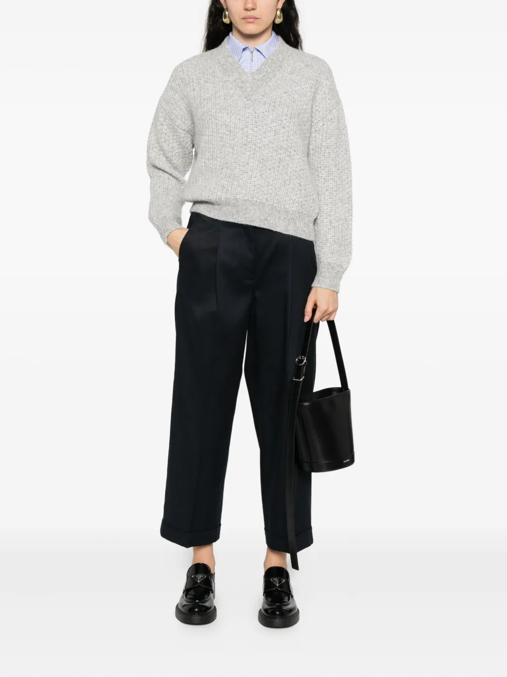 Peserico pleat-detail trousers Blauw