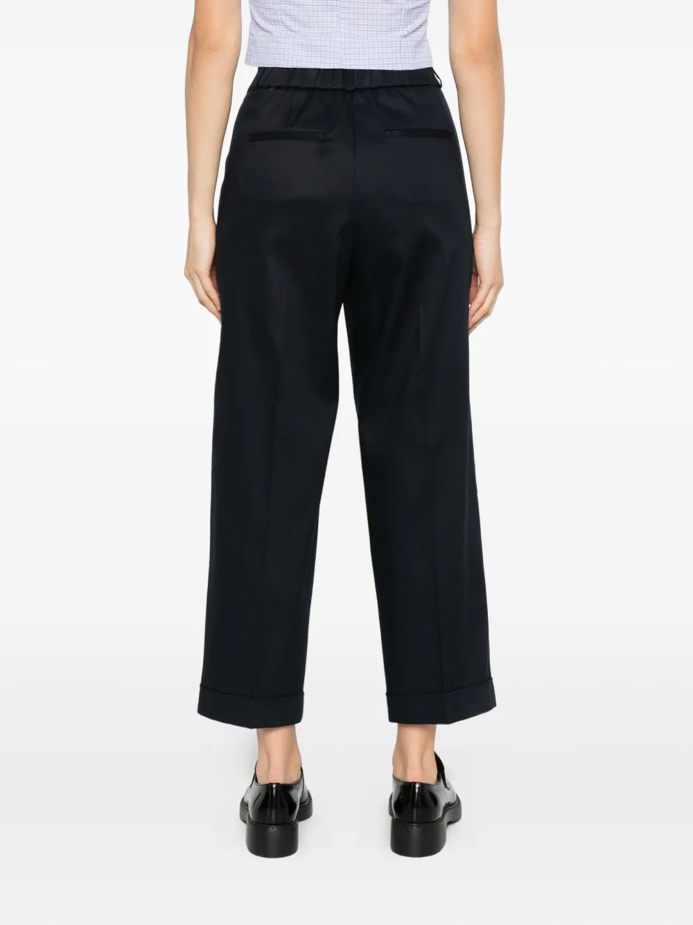 Peserico pleat-detail trousers Blauw