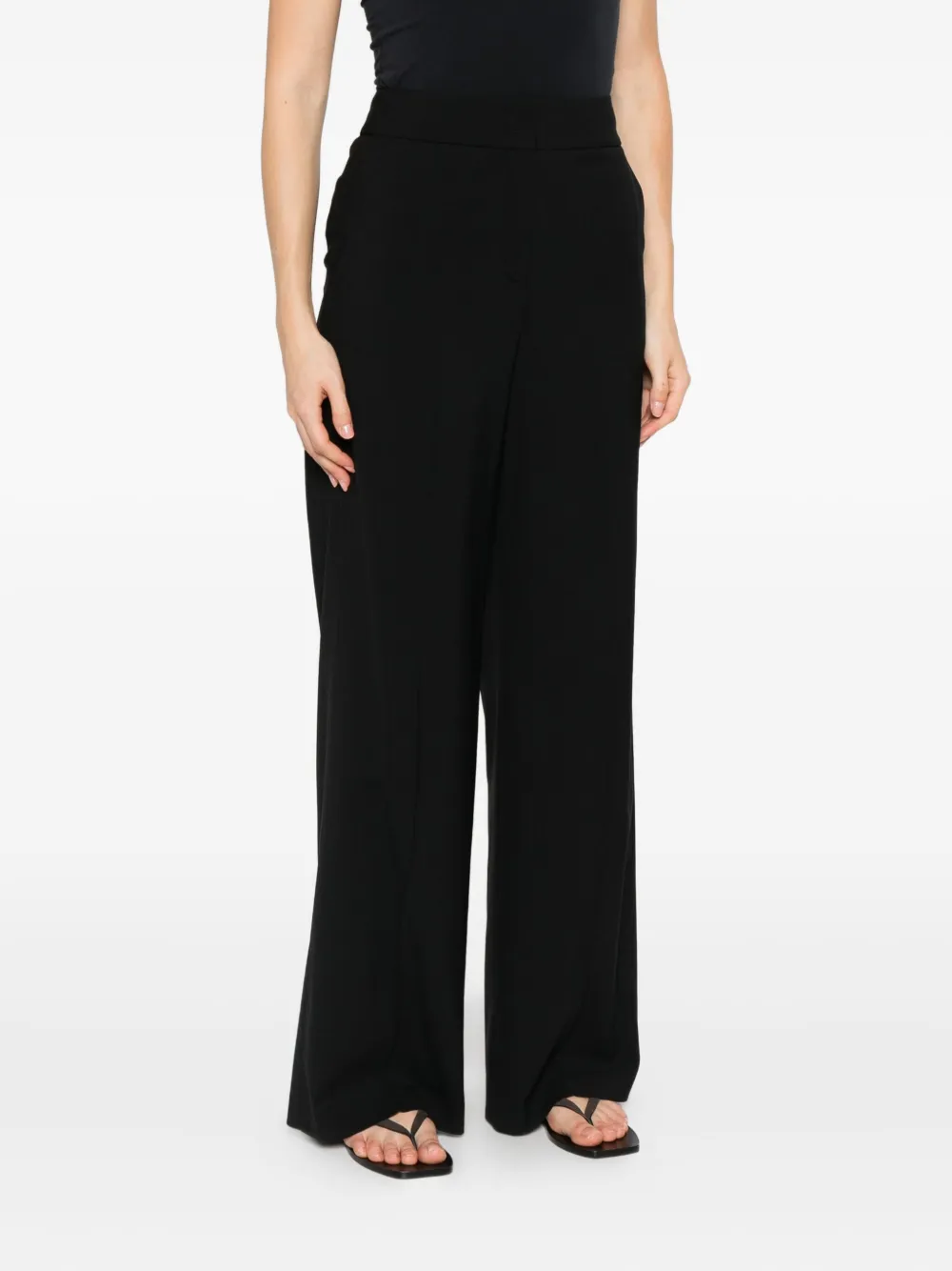 Peserico pleat-detail trousers Zwart
