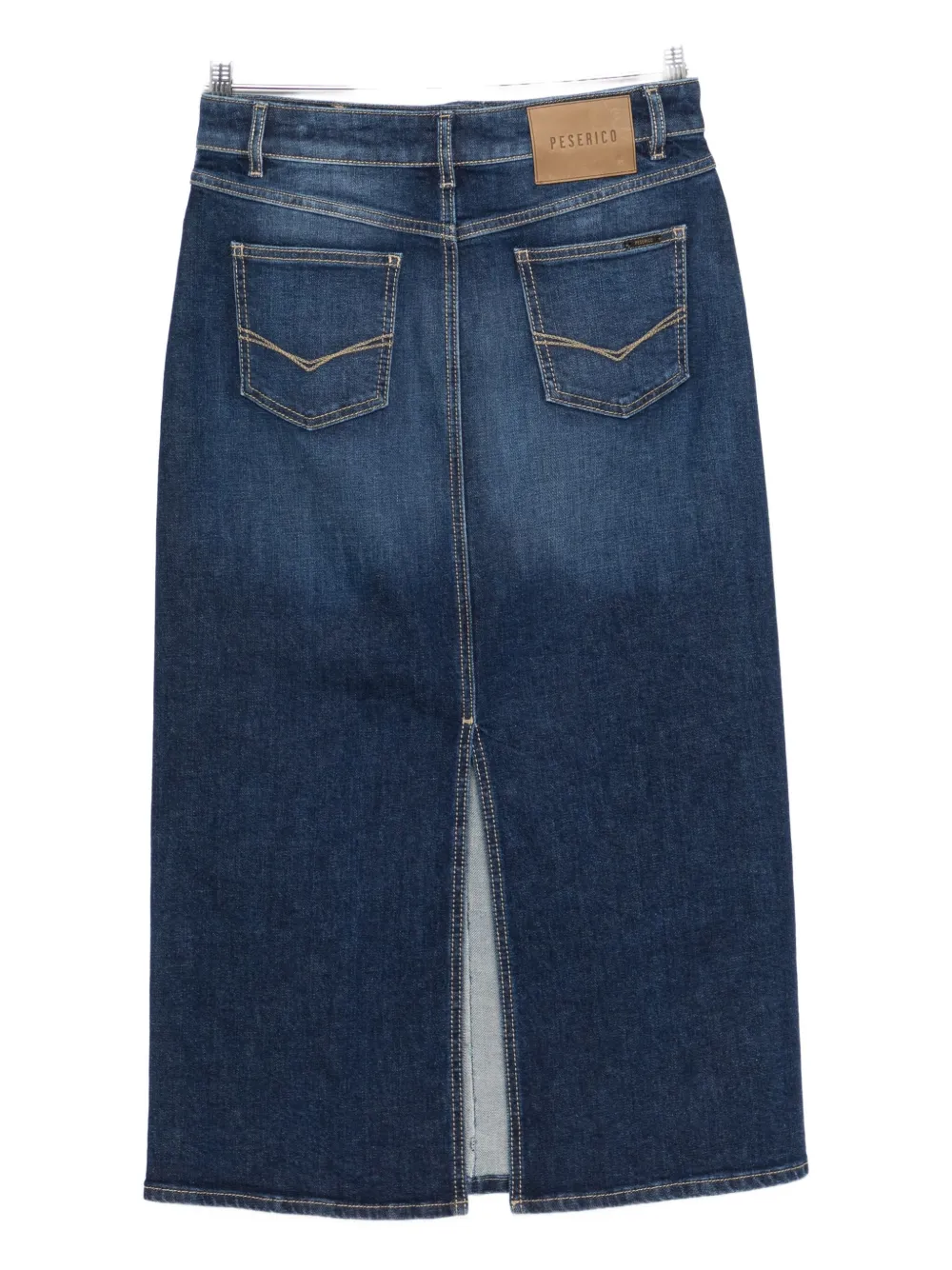 Peserico denim midi skirt Blauw