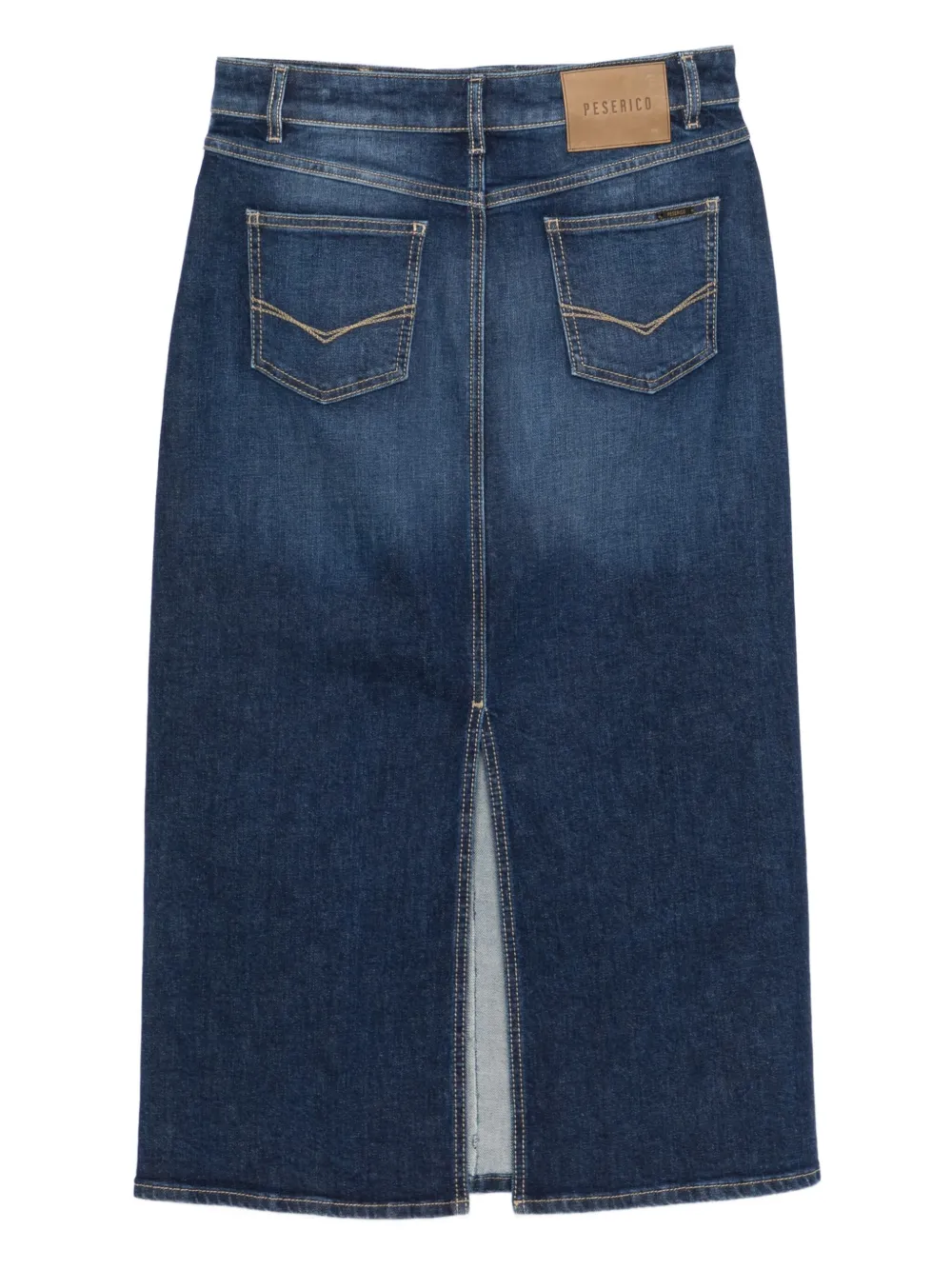 Peserico Midi-spijkerrok - Blauw