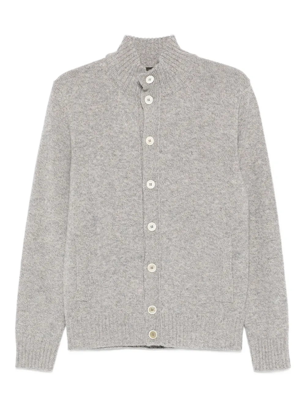 Zanone Wollen vest met hoge hals Grijs