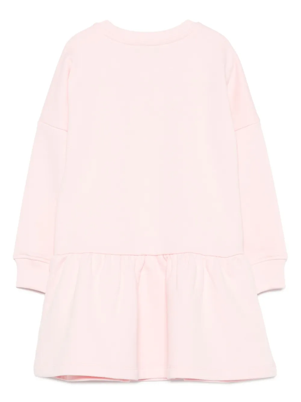 Moschino Kids Teddy Bear-print ruffled dress Roze