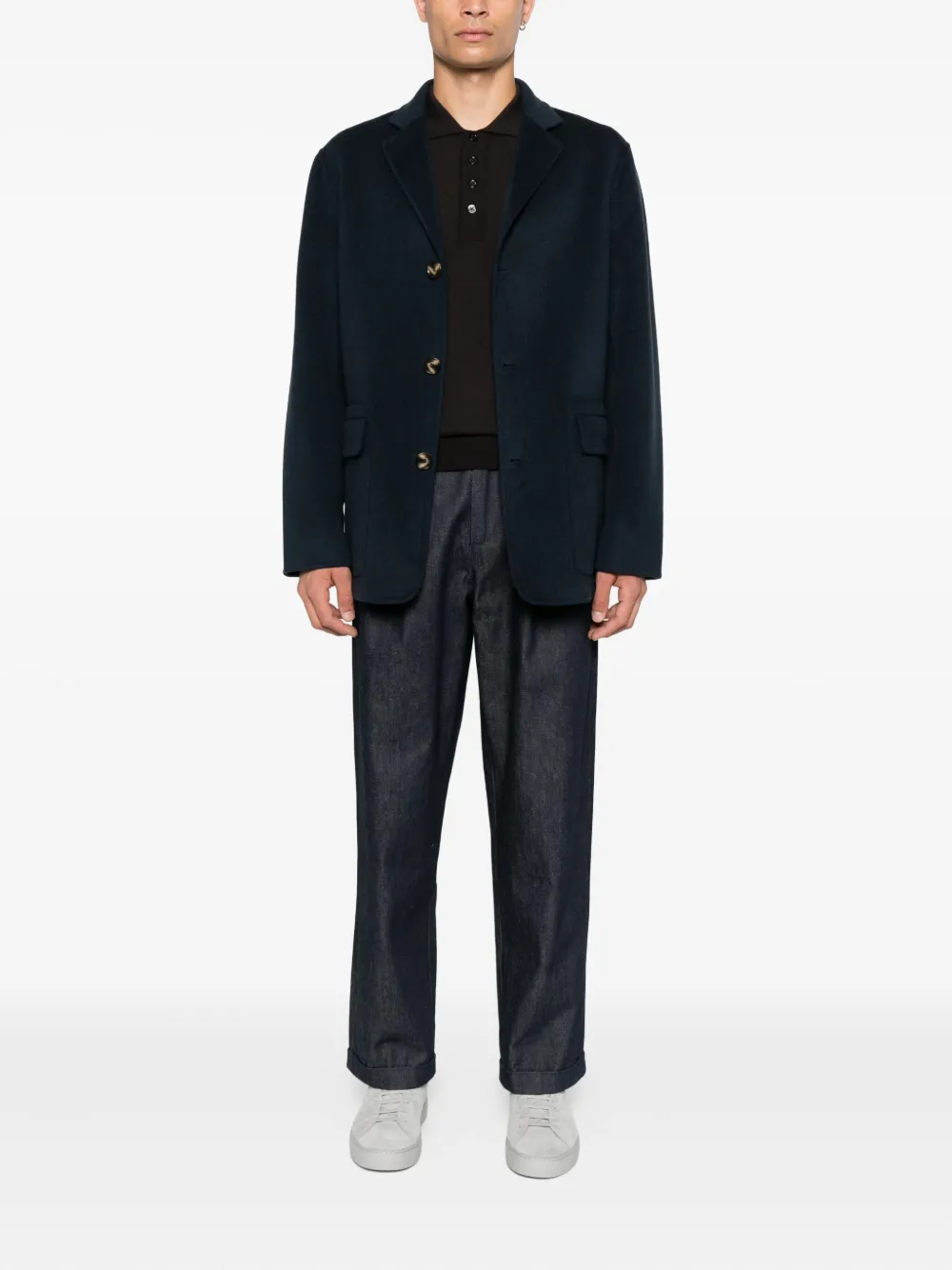 Paolo Pecora Poloshirt met lange mouwen Bruin