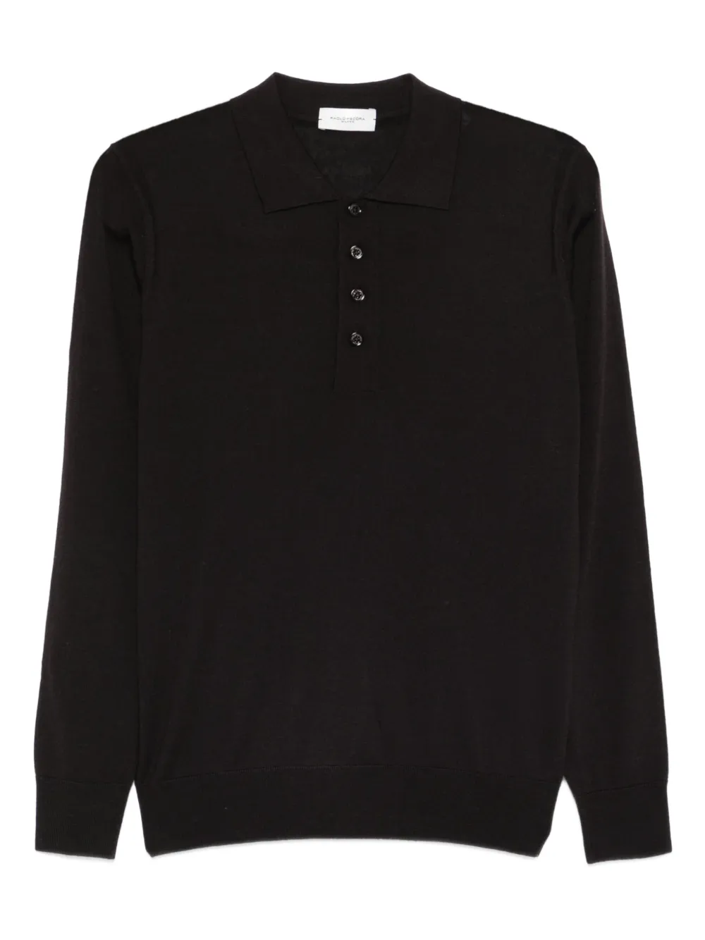 Paolo Pecora Poloshirt met lange mouwen Bruin
