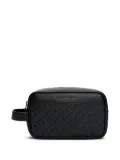Tommy Hilfiger monogram zip wash bag - Black