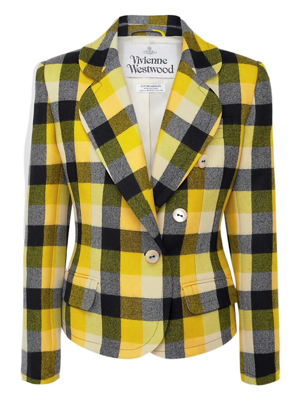 Vivienne Westwood Georgia checked double-breasted jacket | Yellow | Image 1