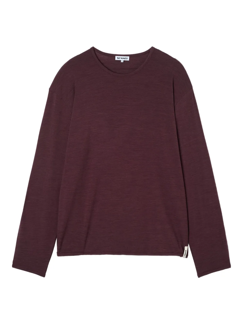Sunnei Long-sleeve T-shirt In Burgundy