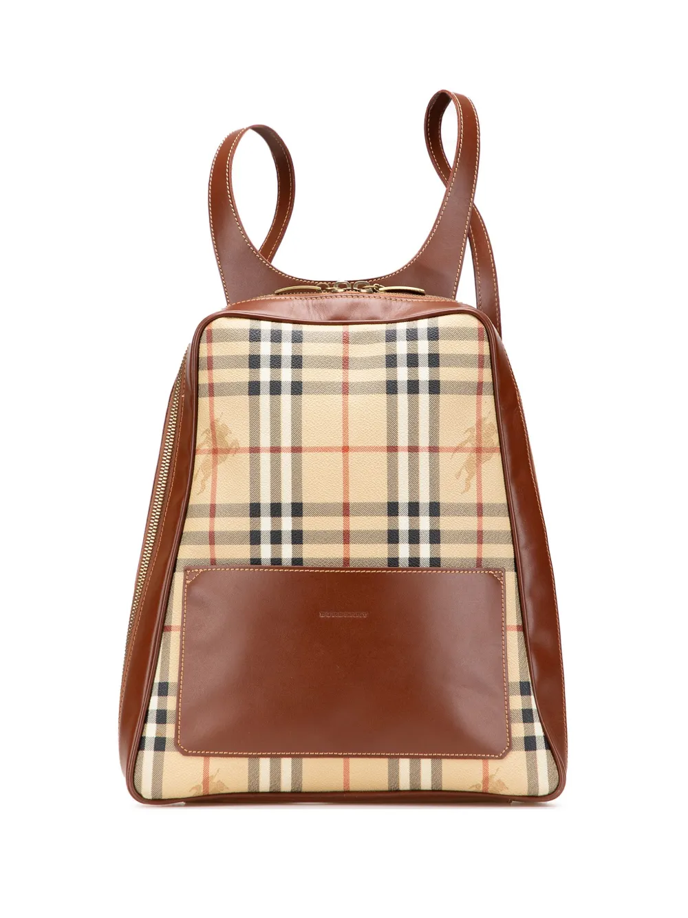 Burberry Pre-Owned 2000-2017 Haymarket Check Coated Canvas backpack | Brown | Image 1