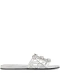 The Attico Grid studd-embellished sandals - Silver