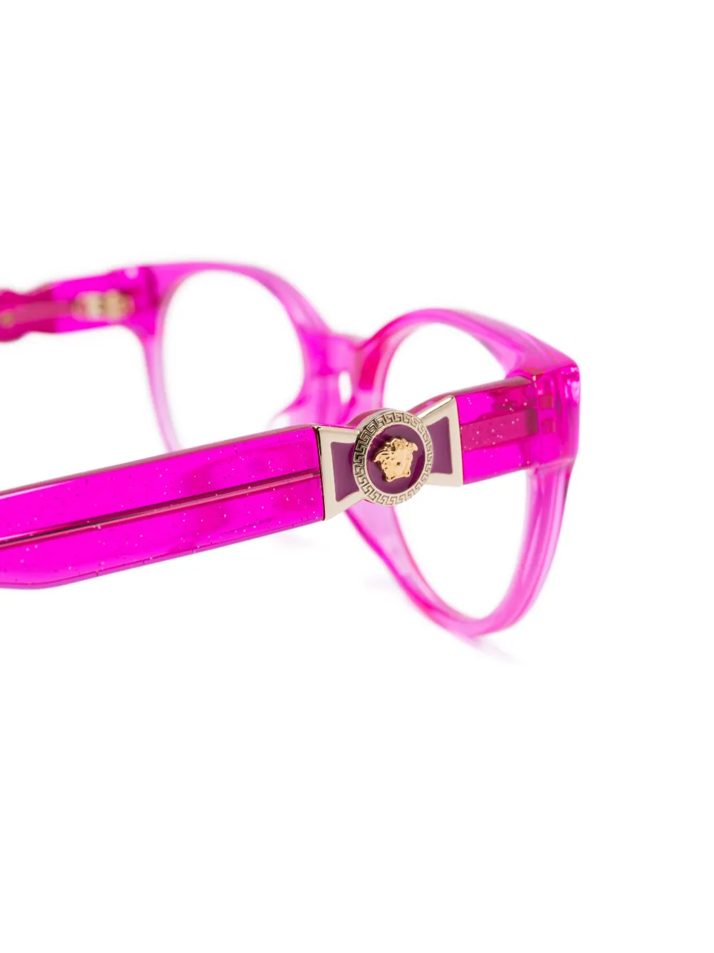 Versace Kids Bril met rond montuur en Medusa-plakkaat Roze