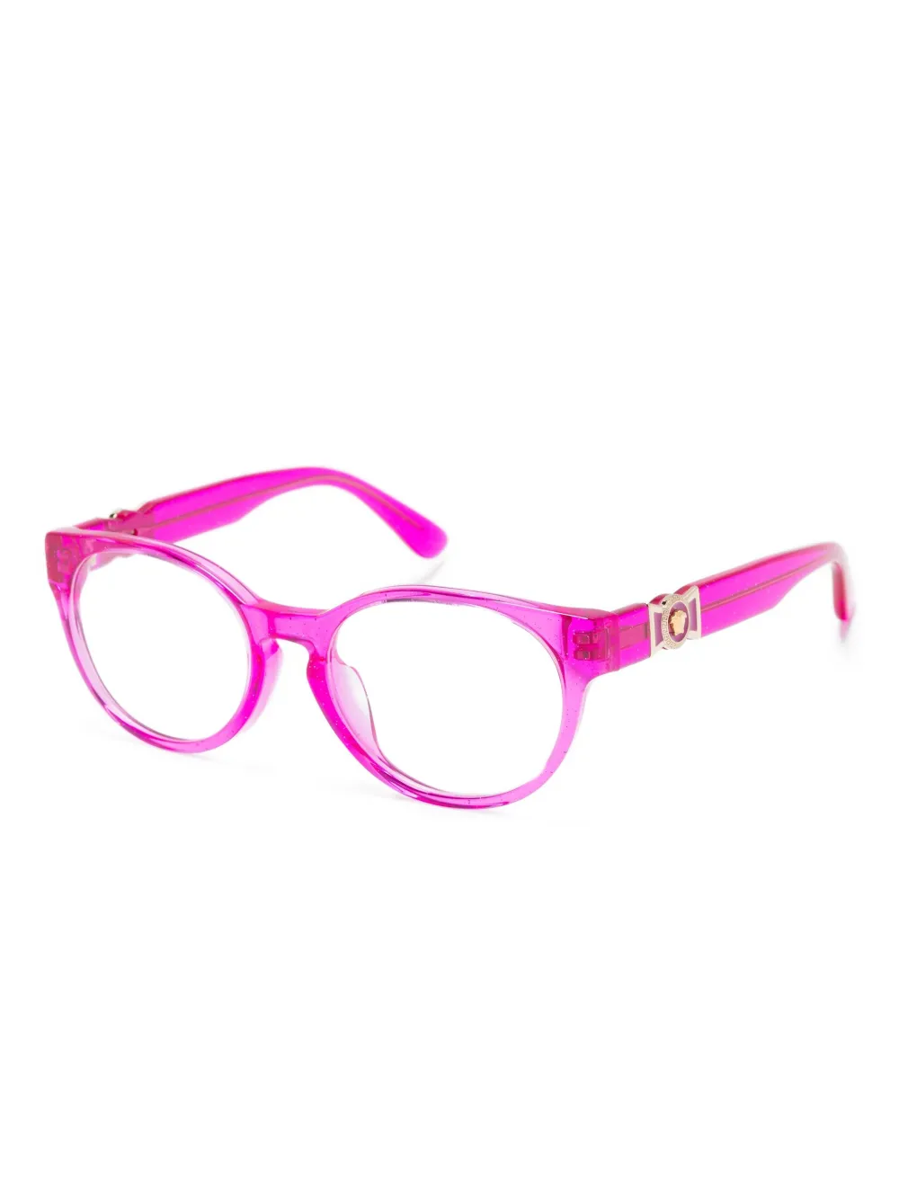 Versace Kids Bril met rond montuur en Medusa-plakkaat Roze