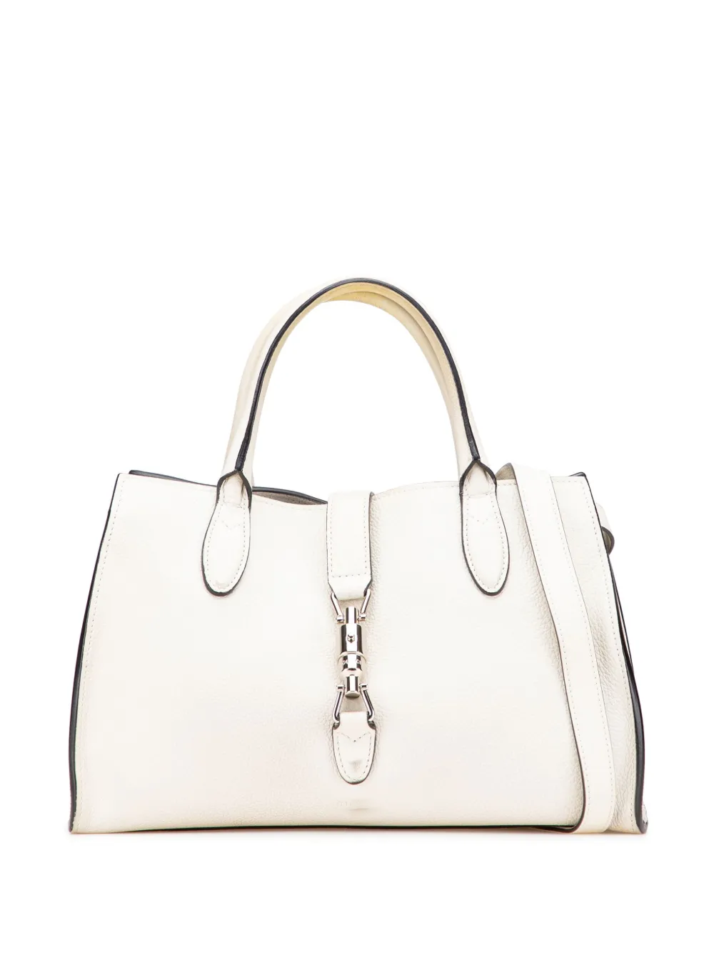 Gucci Pre-Owned 2000-2015 スモール グレインカーフ ソフト ジャッキー トート サッチェルバッグ - ホワイト Gucci Pre-Owned 2000-2015 スモール グレインカーフ ソフト ジャッキー トート サッチェルバッグ - ホワイト