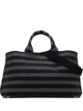 Prada Pre-Owned 2013-2025 Large Canvas Canapa Righe Striped satchel - Grey
