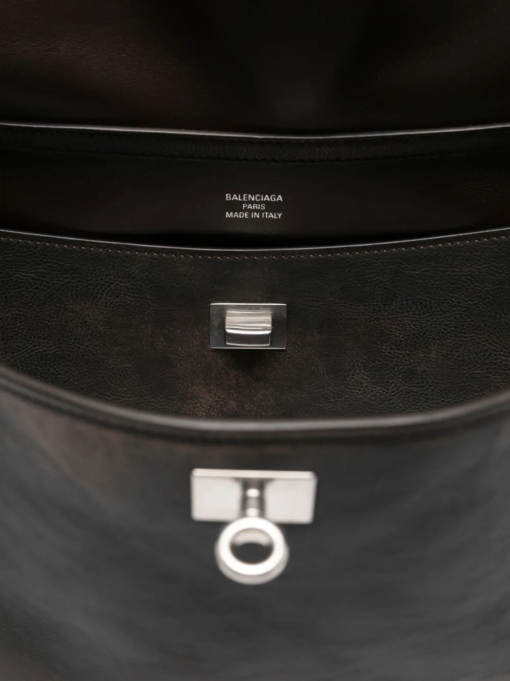 Balenciaga Rodeo leren schoudertas met omslag Bruin