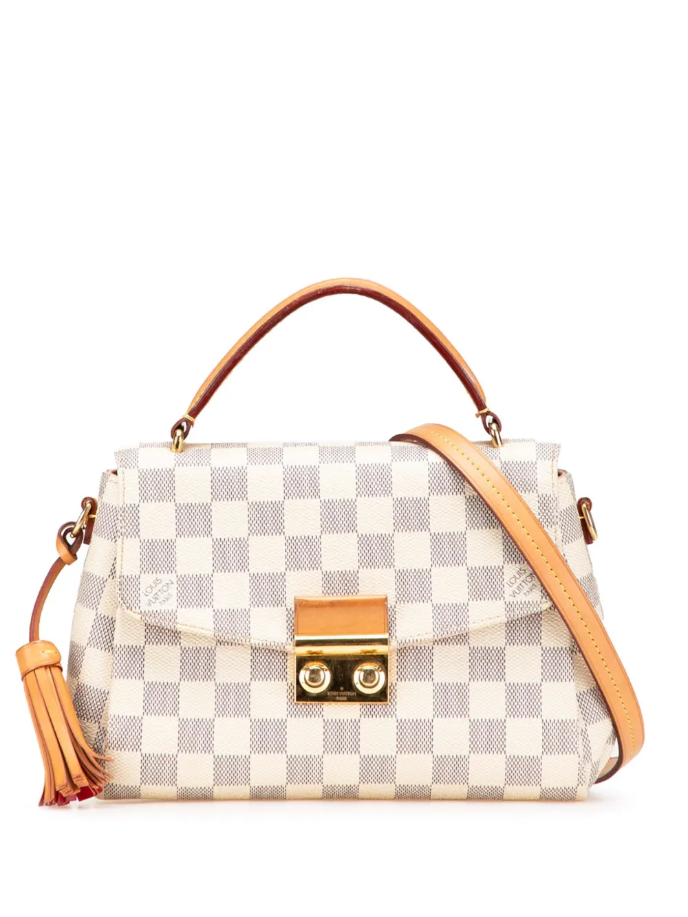 Louis Vuitton Pre-Owned 2018 Damier Azur Croisette satchel - ホワイト Louis Vuitton Pre-Owned 2018 Damier Azur Croisette satchel - ホワイト