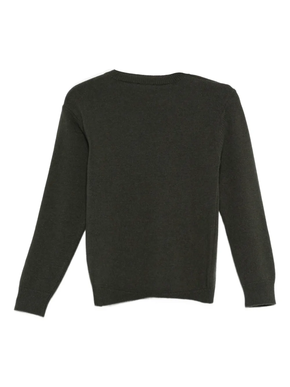 Balmain Kids logo-embroidered sweater Groen