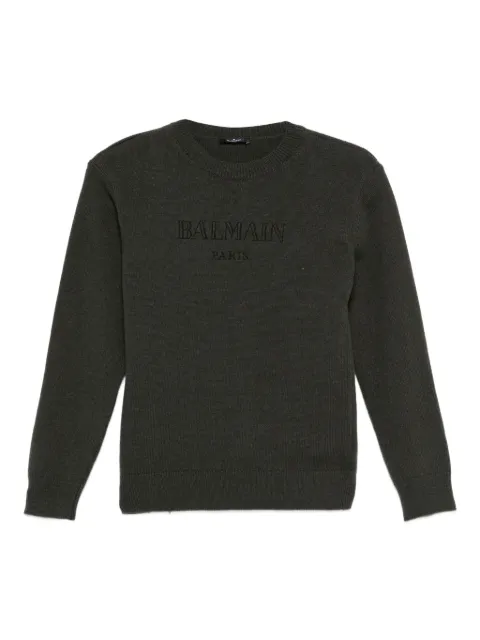 Balmain Kids logo-embroidered sweater