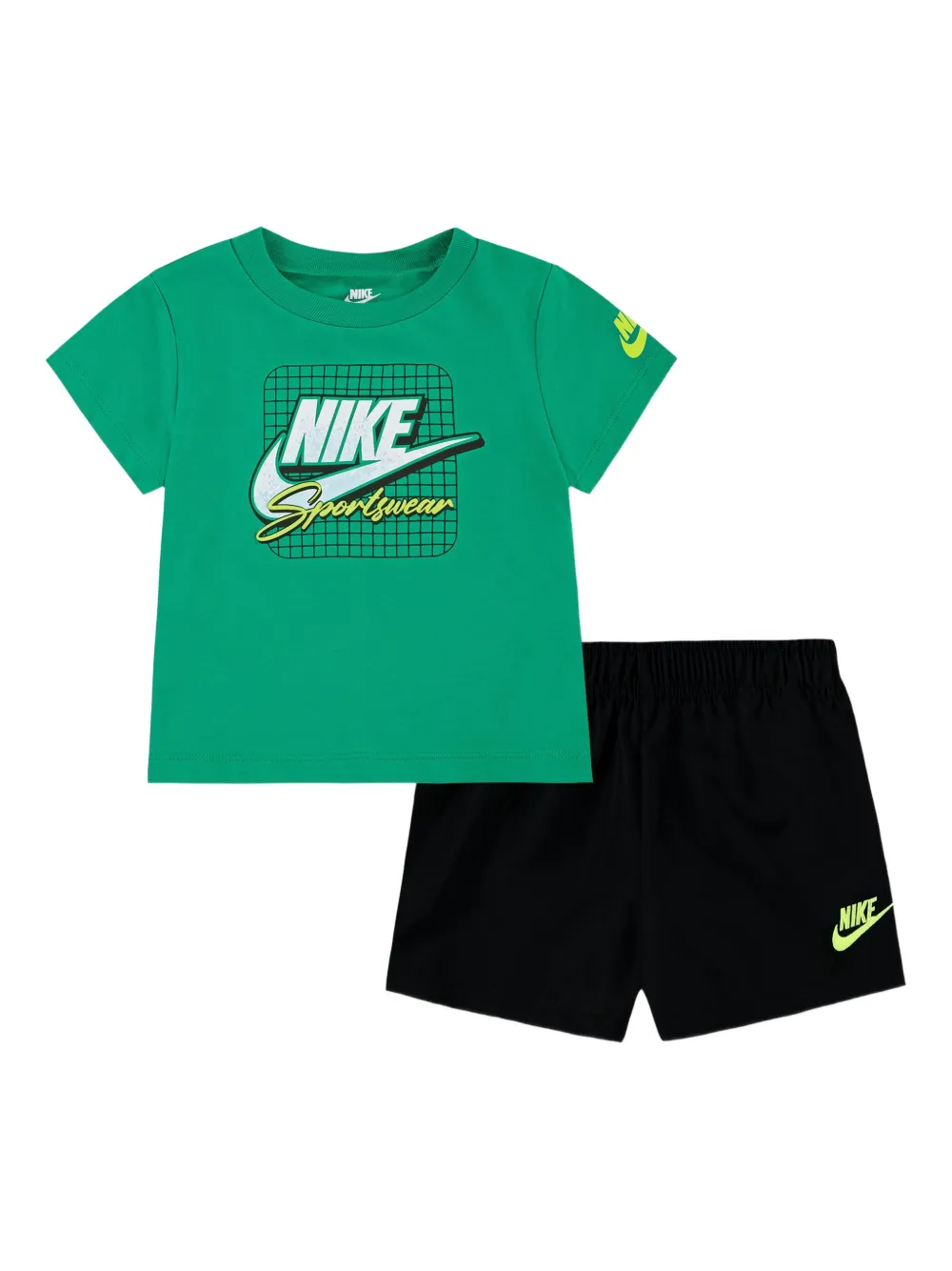 Nike Kids Sportswear shorts set met logo Groen