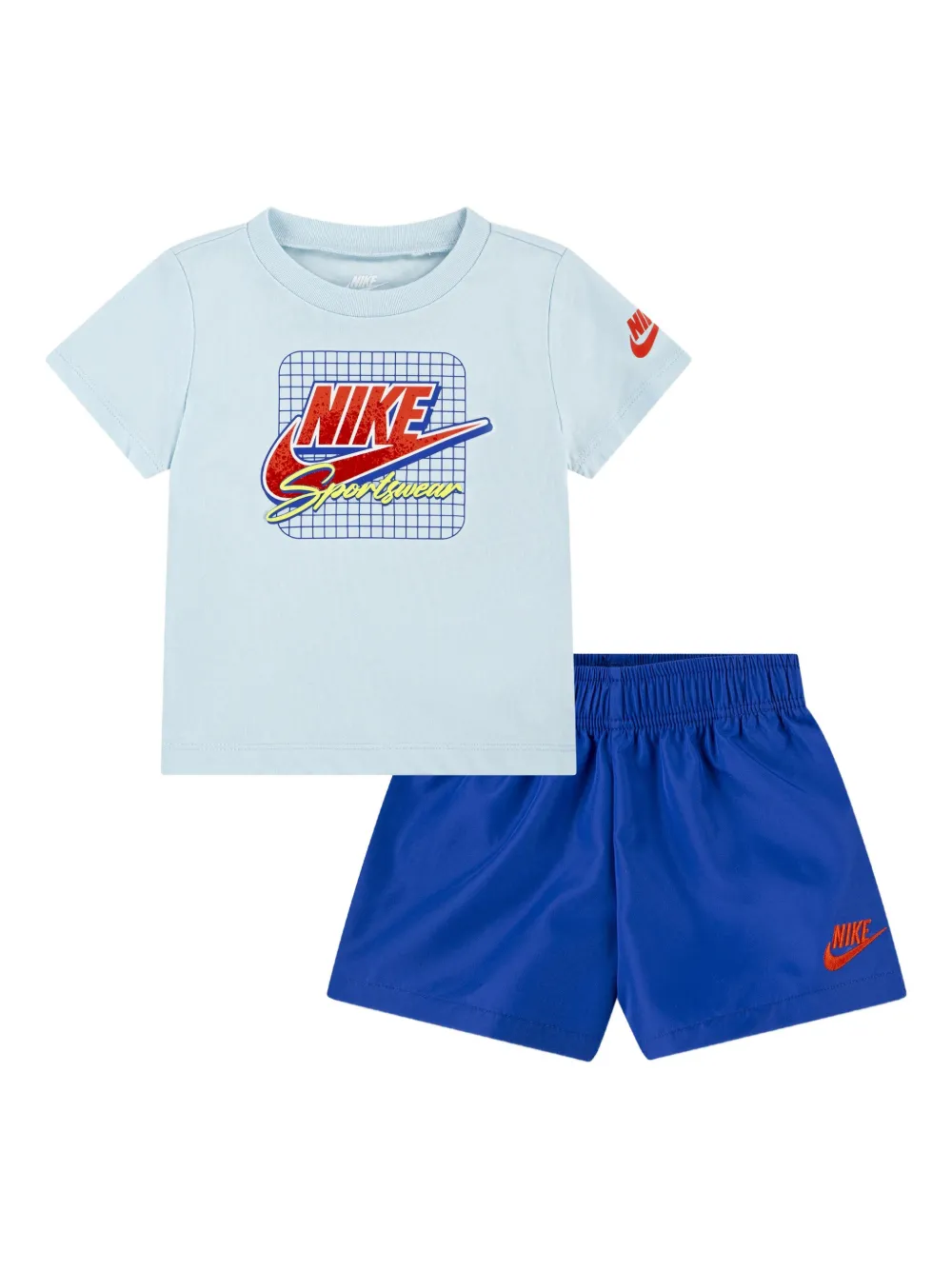 Nike Kids Sportswear shorts set met logo Blauw